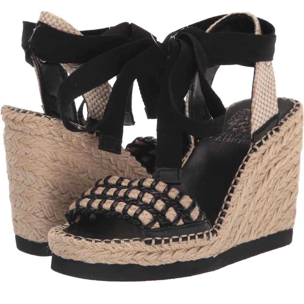 Vince Camuto Espadrilles Sandals Black New Size 8